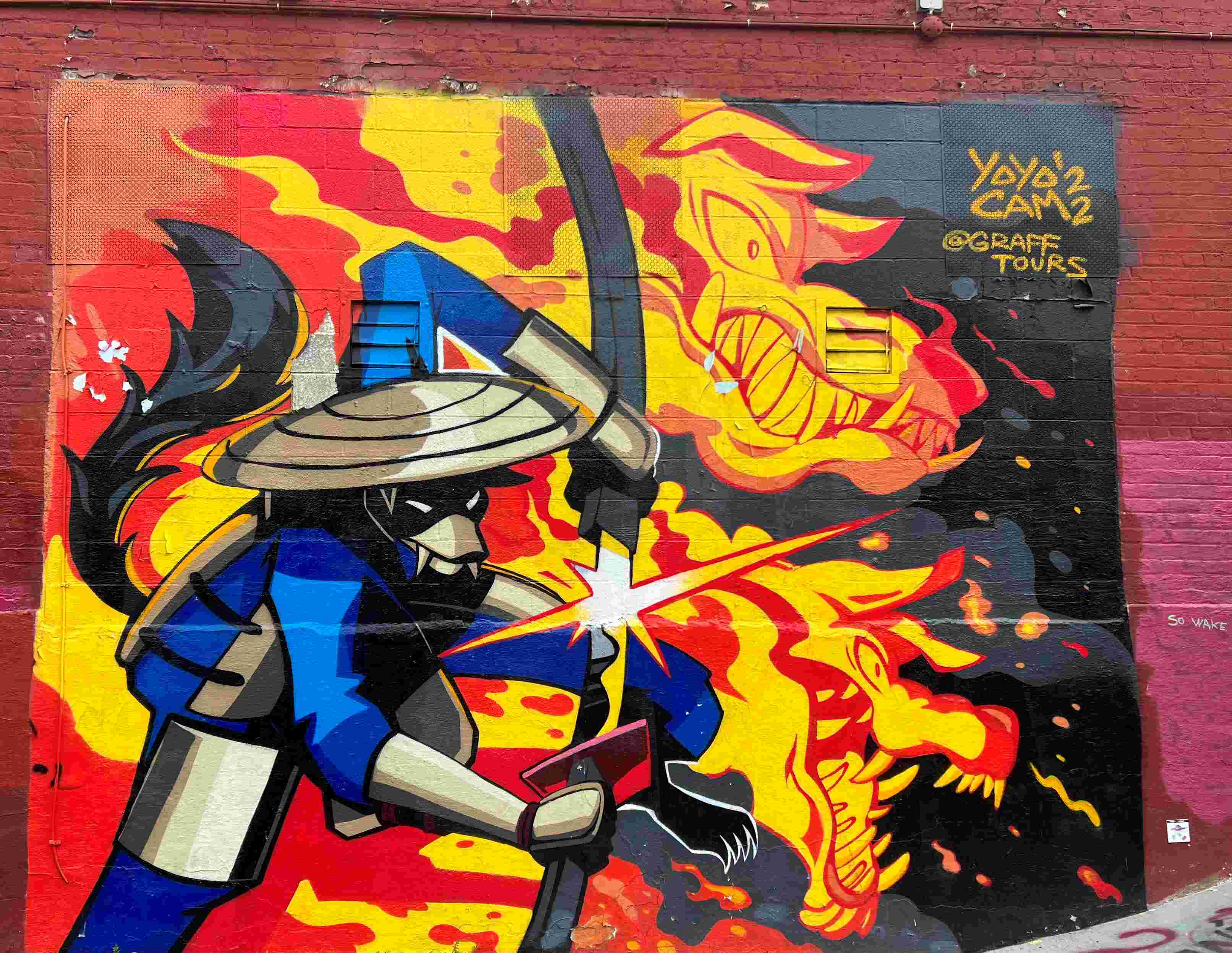 Love Graffiti Art: Brooklyn Asian warrior